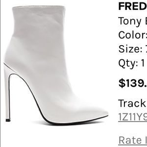 Tony Bianco White booties, size 7 1/2!